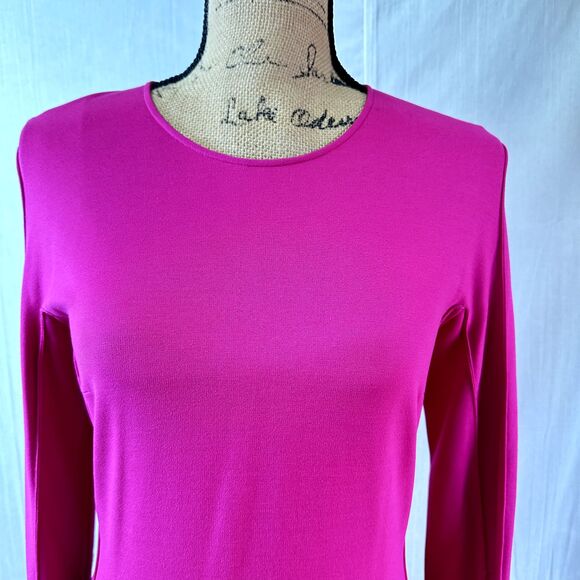 Maison Martin Margiela Women's Pink Midi Sheath Dress Sz 40/4 Knit Jersey Italy - Picture 2 of 16